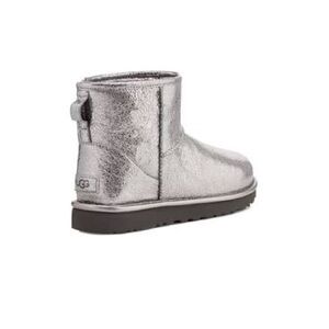 UGG Mini Metallic Silver Boots